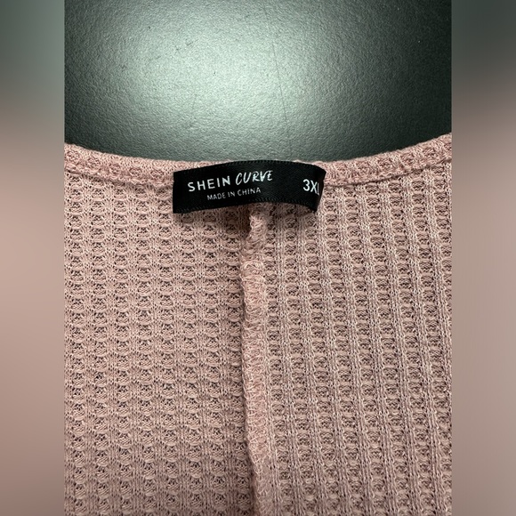 SHEIN Mauve waffle knit tshirt - 3xl - Picture 4 of 8